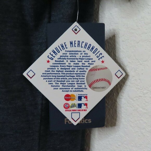 Fanatics Women Large Milwaukee Brewers Baseball V Neck Heathered Blue Shirt NEW - Picture 4 of 7